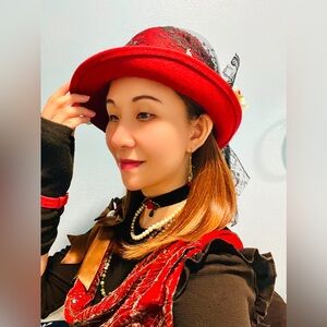 ❤️ Best Handmade Red Victorian Hat